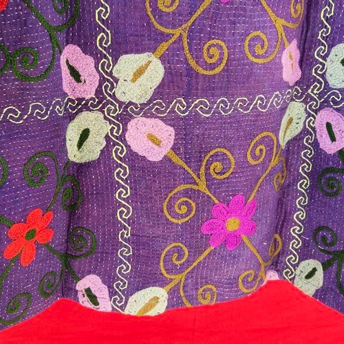 Vintage Kantha Suzani Handmade Embroidery Jacket's Robe shops Free Size By artisanofrajasthan