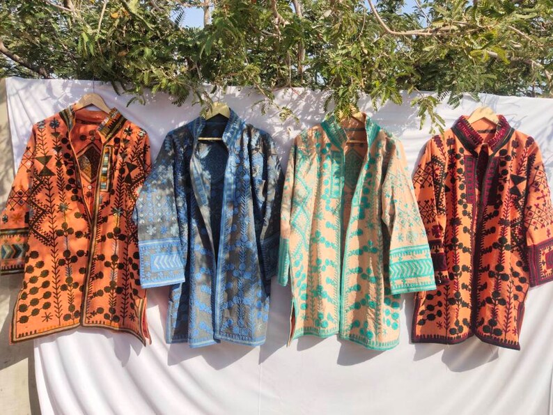 Suzani Handmade Embroidery Jacket's Robe Free Size by Etsy