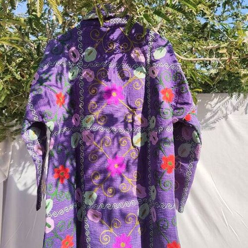 Vintage Kantha Suzani Handmade Embroidery Jacket's Robe shops Free Size By artisanofrajasthan