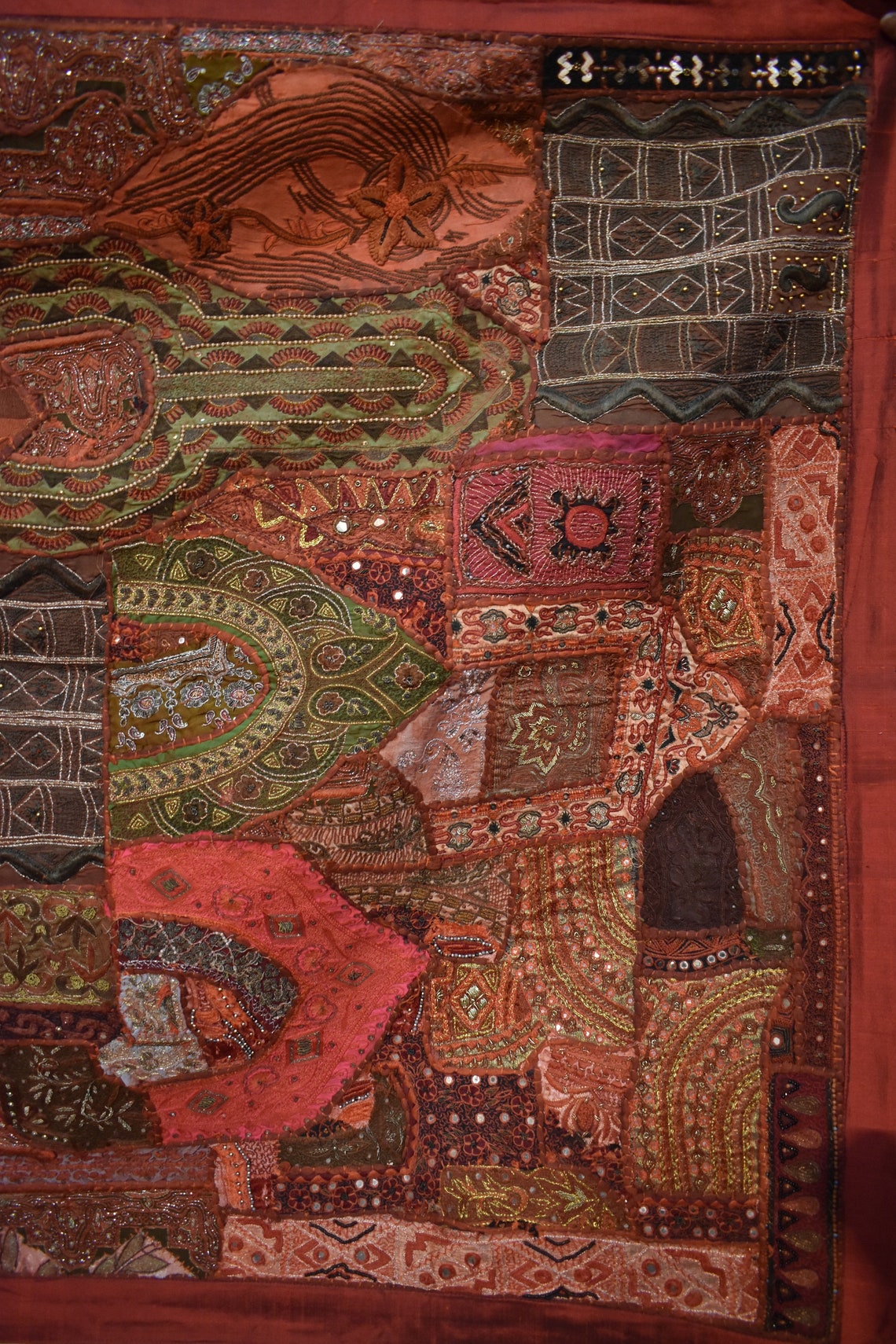 Indian Handmade Home Decor Tribal Wall Hanging Old Patchwork Etsy