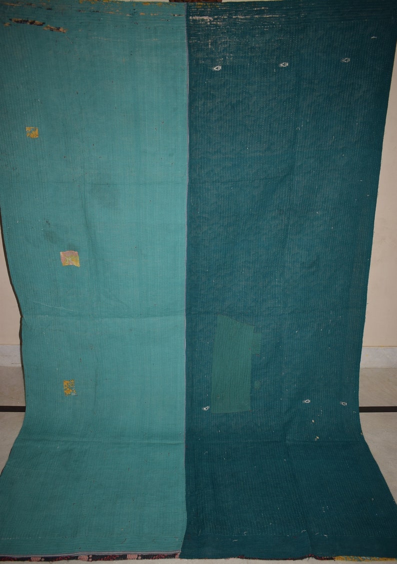 Handmade Kantha Quilt vintage Bedspreads Blanket Throw stitched Gudar 3221 BY artisanofrajasthan
