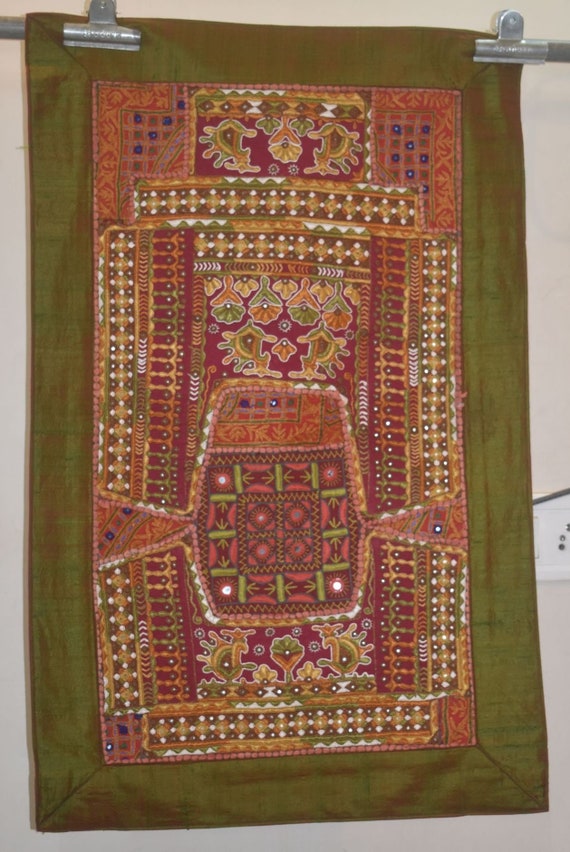 indian patchwork wall hanging