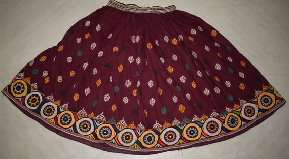 FUNky Vintage Rajastani Indian Mirrored  and Beaded Bellydance Skirt