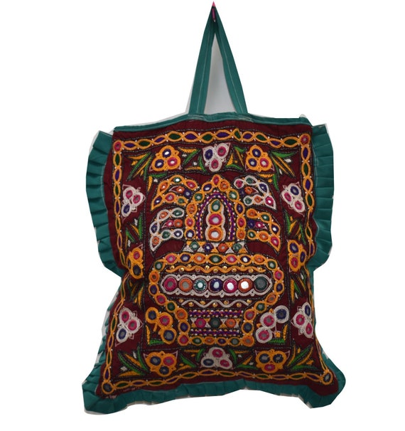 antique bag / collectible indian textile / kutch r