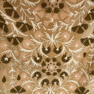 Suzani Vintage Kantha Quilt A rare hand-stitched Indian masterpiece with intricate Suzani embroidery,An ideal gift