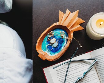 Pineapple trinket dish, aloha dish, jewelry dish, spoon rest