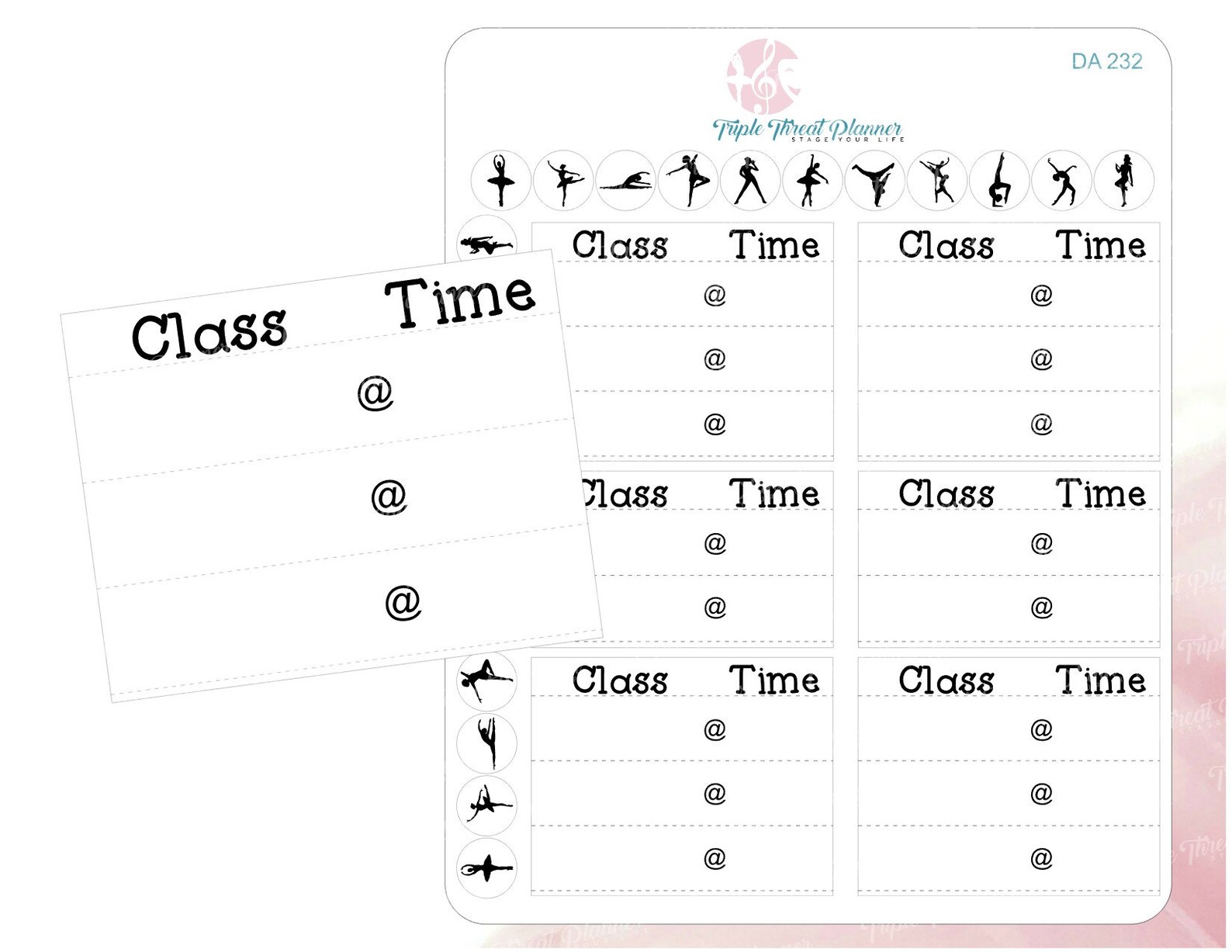 Multiple Dance Class Stickers Ballet Tap Jazz Modern Lyrical Etsy