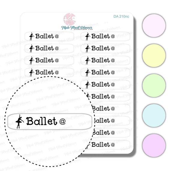 Ballet Dance Class Stickers Etsy