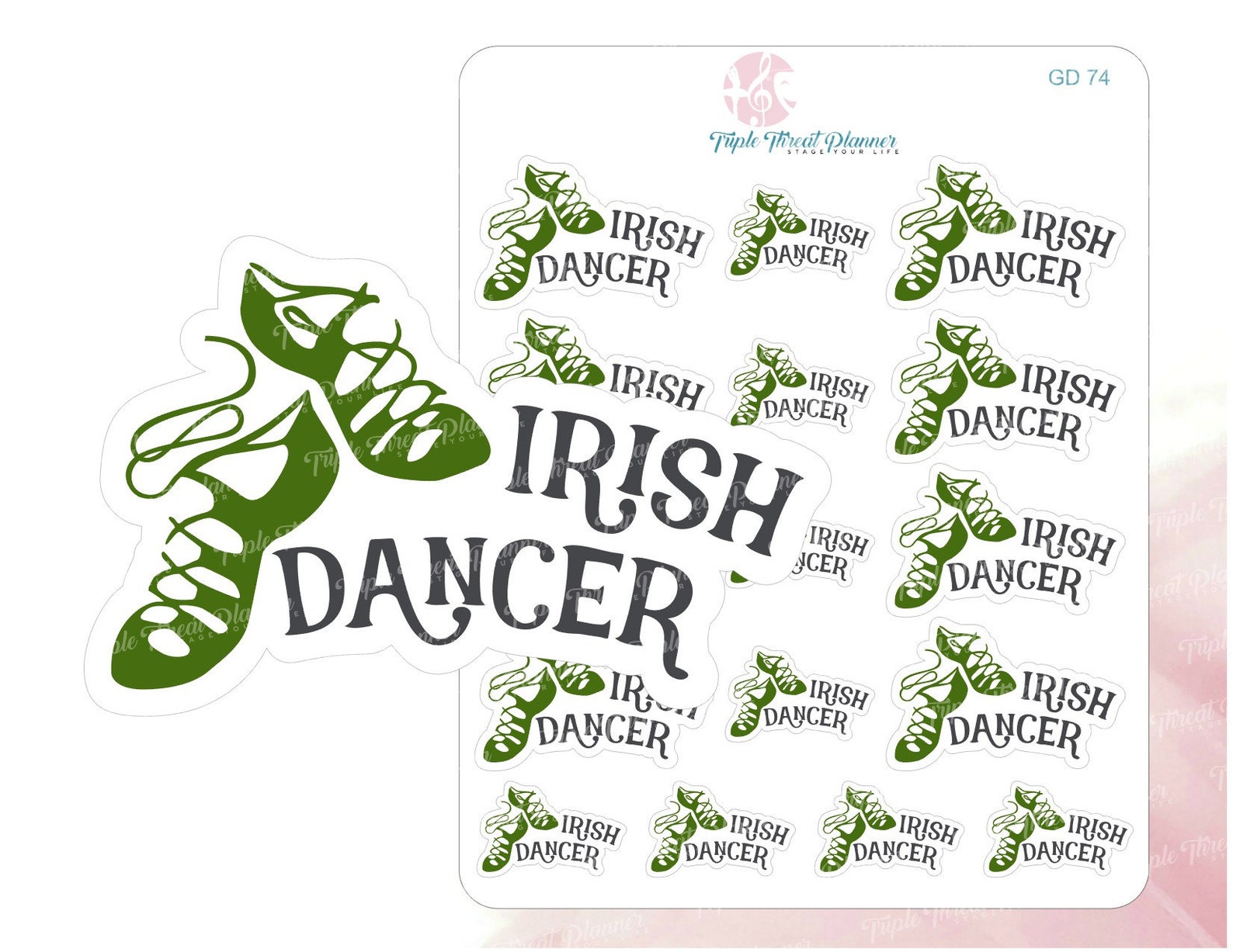 Irish Dance Class Stickers Irish Dancer Etsy