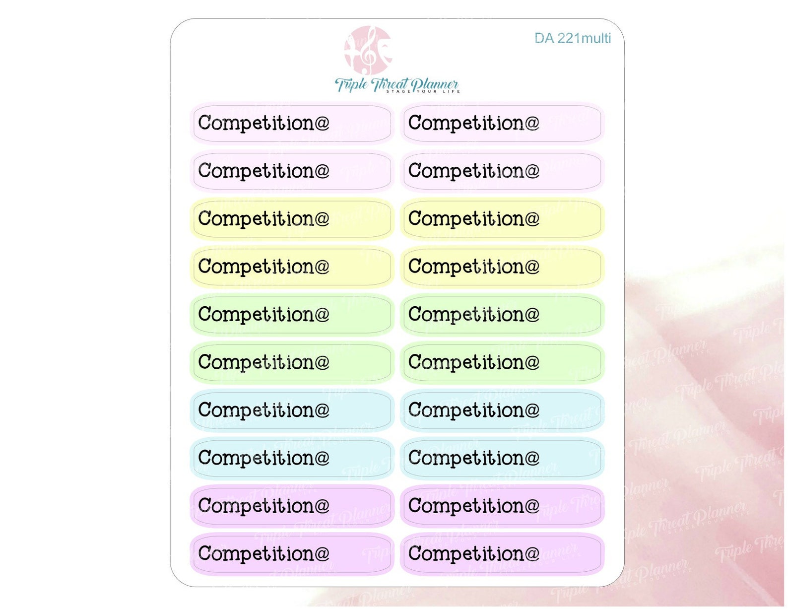 Dance Class Stickers Competition Etsy