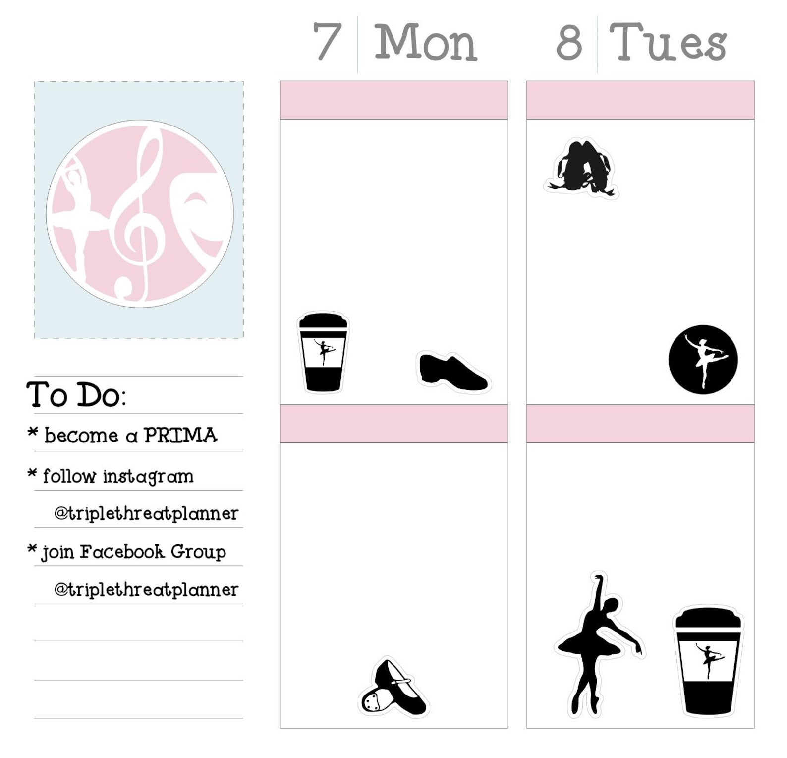 ballet dance foil planner sticker ballet dance foil planner sticker