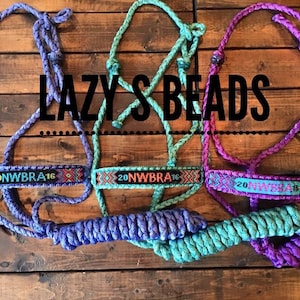 Custom beaded muletape halter