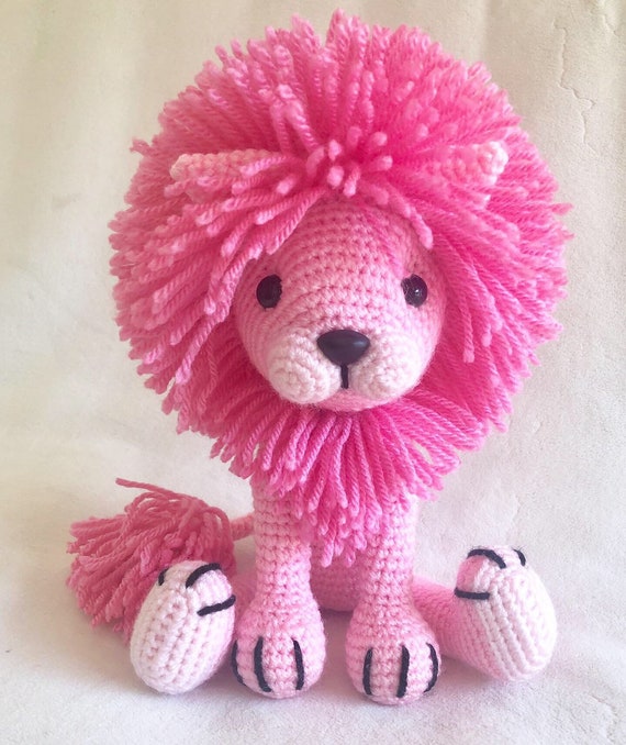 Tyrion the Lion - Pink Lion - Leo - Wild Cat - Etsy