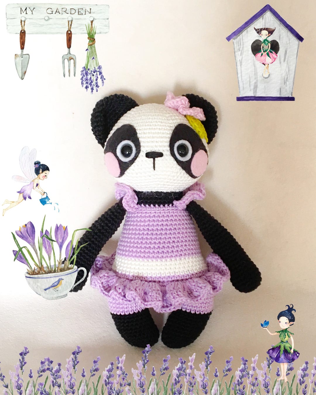 Panda Nelly - Panda Bear - Amigurumi Toy - Chrochet Doll - Etsy