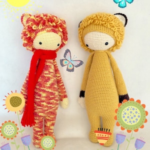 SUNNY and LONI the LIONs by Lalylala pattern/Amigurumi toy/Crochet doll