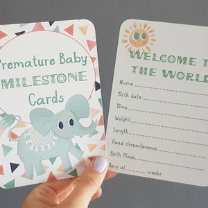 Bébé prématuré Cartes d’étape Prématurée USIN Néonatal Baby Shower Photo Prop Souvenir