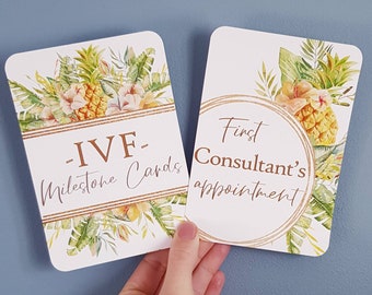IVF Milestone Cards Pineapple Fertility Conception Gift Photo prop