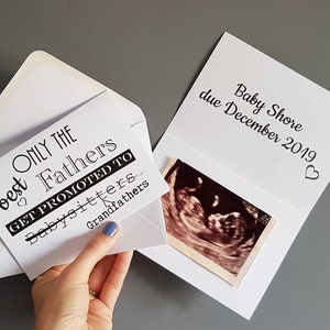 Vatertag Nur die besten Väter Baby Schwangerschaft Ankündigung neue Babykarte Großvater personalisiert auf Bestellung