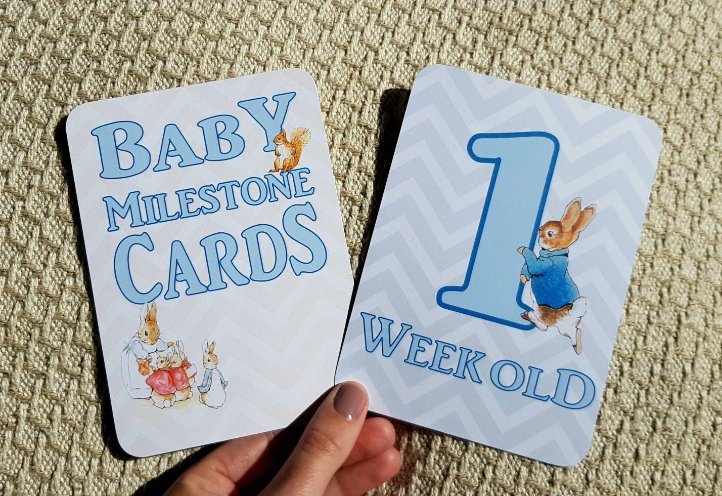 Rabbit Baby official Milestone Cards 40 card