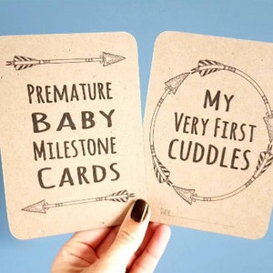 Premature baby mijlpaalkaarten Preemie NICU neonatale babyshower foto prop aandenken