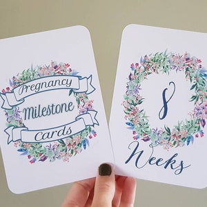 Grossesse Cartes milestone bump photo prop couronne florale