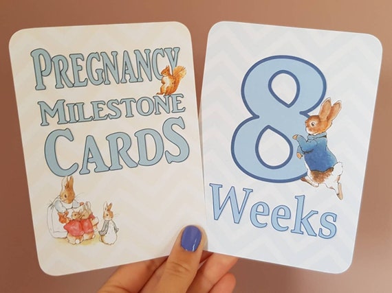 Peter Rabbit Beatrix Potter Baby Milestone cards x 20 special Moments photo