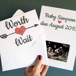annonce de grossesse FIV nouvelle carte bébé personnalisée sur commande