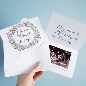 FIV Annonce de grossesse bébé nouvelle carte bébé personnalisée à la commande