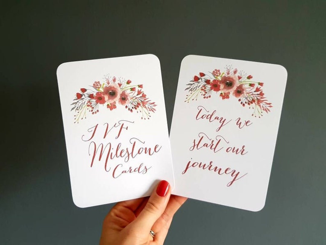 IVF Milestone Cards Fertility Conception Gift Photo Prop - Etsy