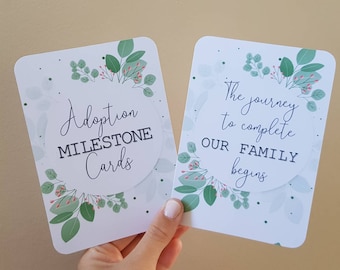 Adoption Milestone cards pre adoption process through to becoming a family