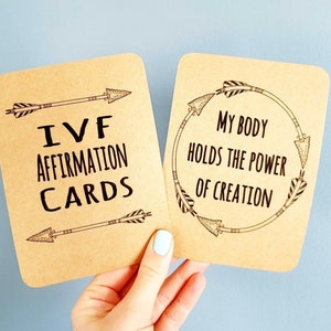 Cartes d’affirmation fiV bien-être pensée positive encourager fertilité infertilité