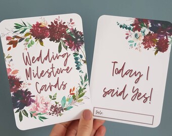 Wedding Milestone Cards: Engagement Gift, Bridal Keepsake