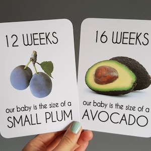 Pregnancy Milestone bump comparison cards photo prop pregnancy gift image 2