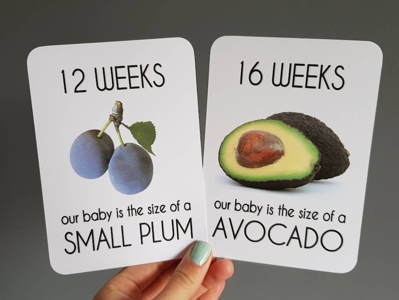 Pregnancy Milestone bump comparison cards photo prop pregnancy gift image 2