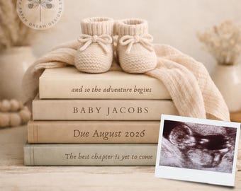 Neutral Baby Announcement Template | Minimalist Social Media Reveal (Digital Download)