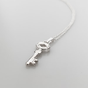 Sterling silver skeleton key pendant - ideal 18th or 21st birthday gift