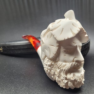 Bacchus meerschaum pipe handmade block meerschaum by CPW Pipes #2161