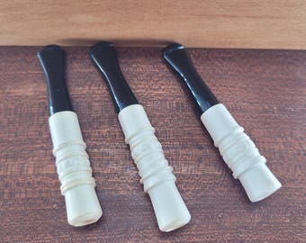 3 Cigarette Holders for regular (8MM) normal Cigarettes Block Meerschaum Handmade CPW1