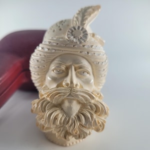 XLarge Barbarossa Meerschaum Pipe hancarved block meerschaum by CPW Pipes #4373
