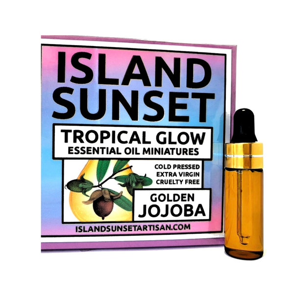 Island Sunset Artisan Tropical Glow Essential Oil Miniature Gift Box-Golden Jojoba