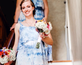 tie dye bridesmaid dresses