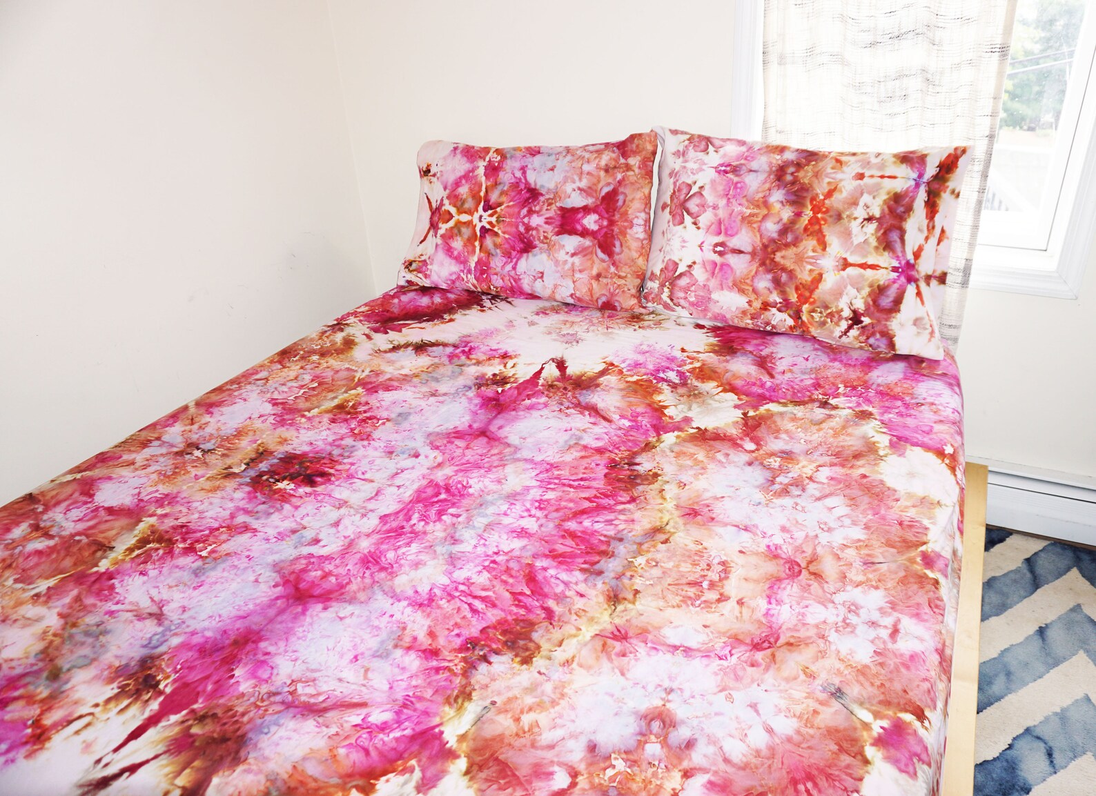 Tie Dye Sheets Tie Dye Sheet Set Tie Dye Bedding Bohemian Etsy