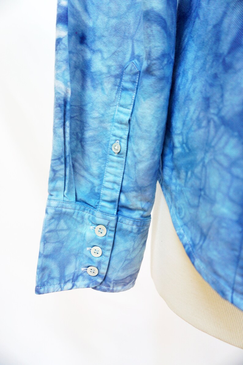 festival fashion women/'s buttondown button down shirt free people anthropologie tie dye shirt hand dyed top bohemian style