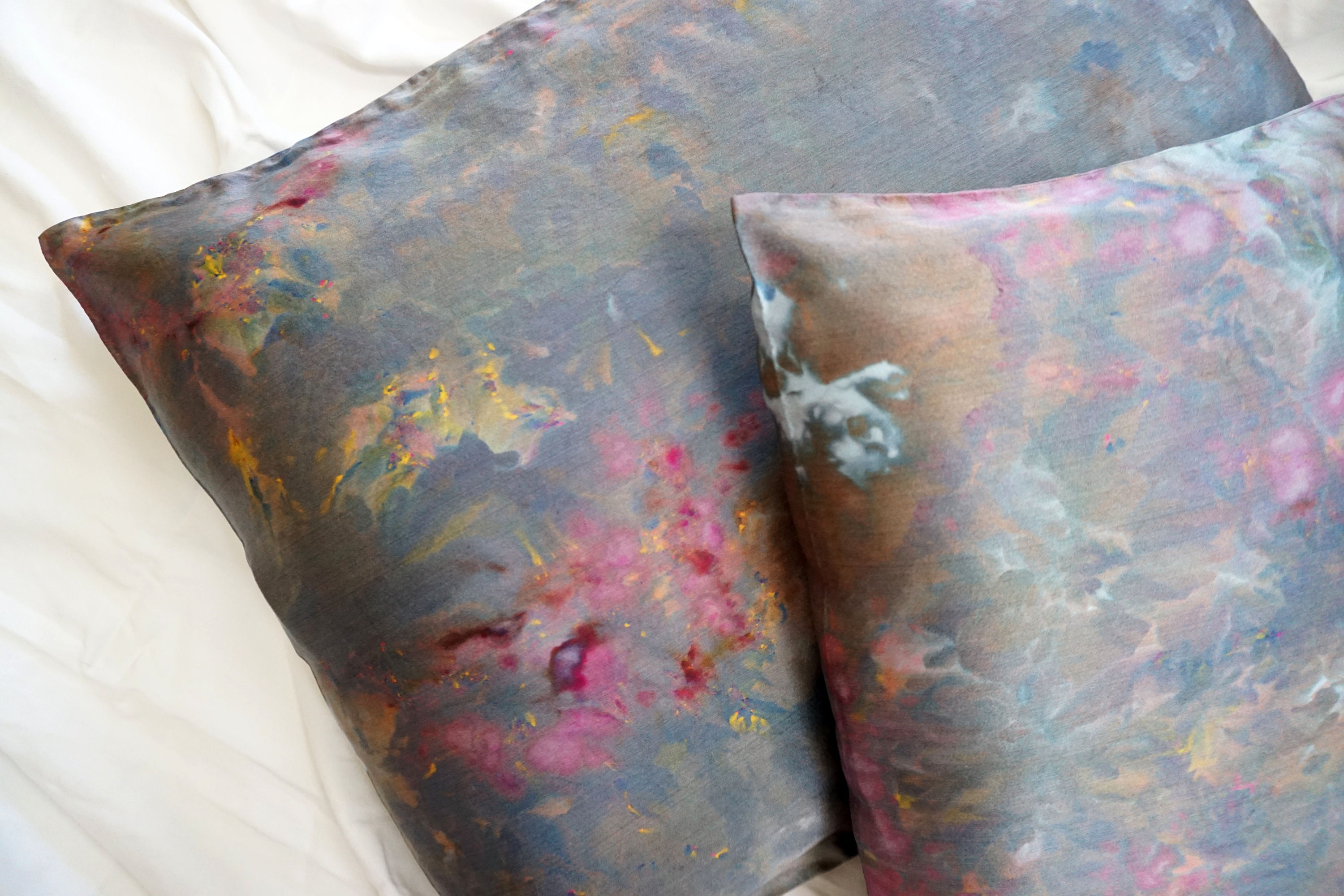 Tie Dye Silk Pillowcase Standard Tie Dye Silk Pillowcase Etsy