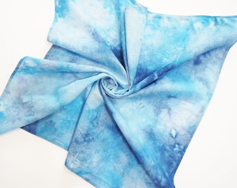 Tie Dye Bandana, Cotton Bandana, Organic Cotton Bandana, Ice Dyed, Cotton Napkin,Head Wrap, Handkerchief, Hankies, Pet Bandana, Dog Bandana