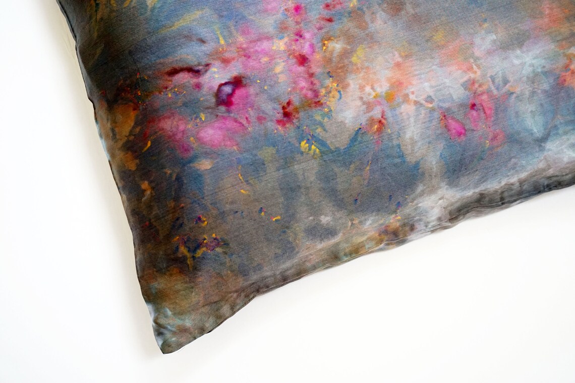 Tie Dye Silk Pillowcase Standard Tie Dye Silk Pillowcase Etsy