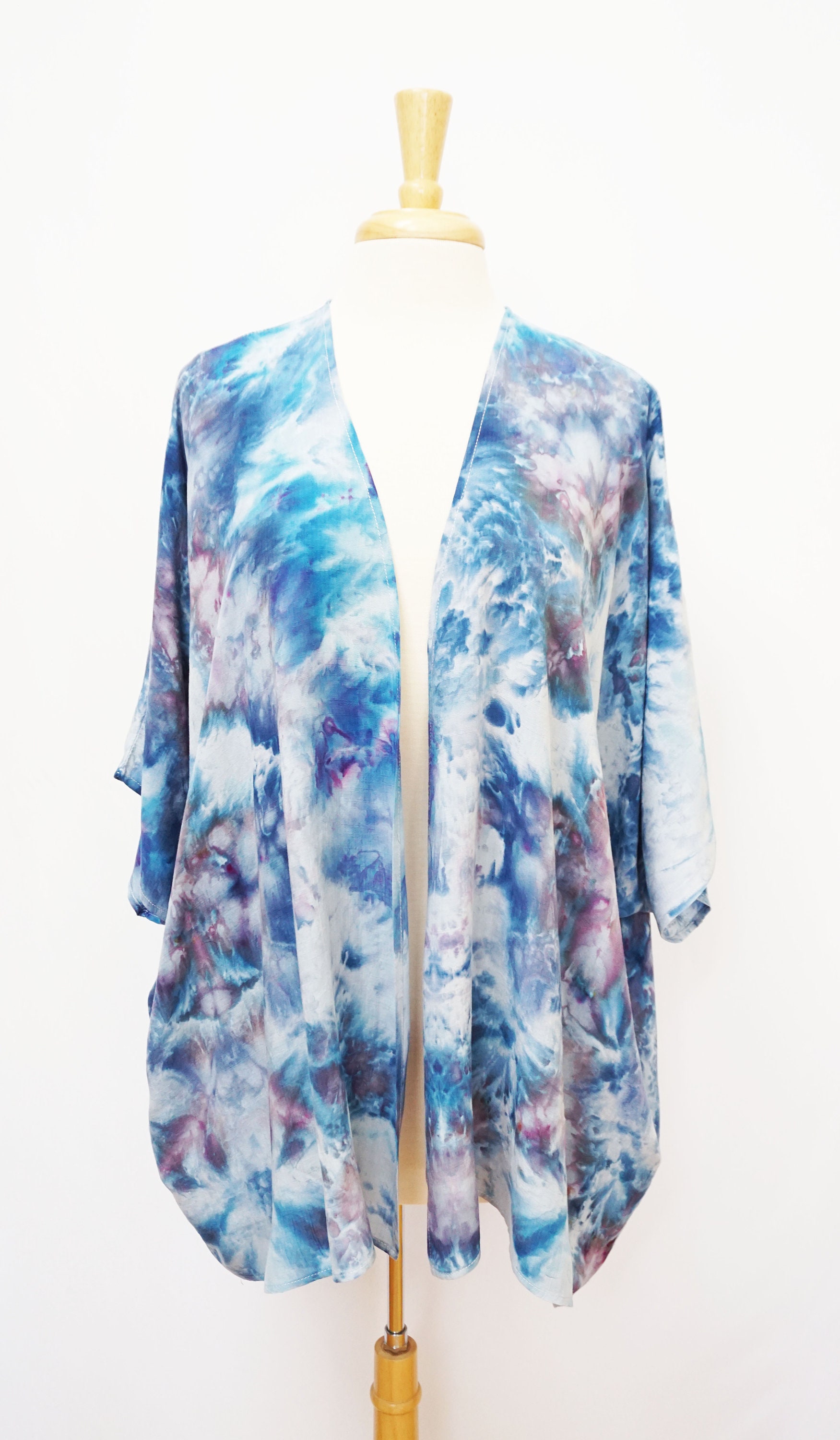Tie Dye Kimono Tie Dyed Kimono Tie Dye Shawl Tie Dyed Etsy