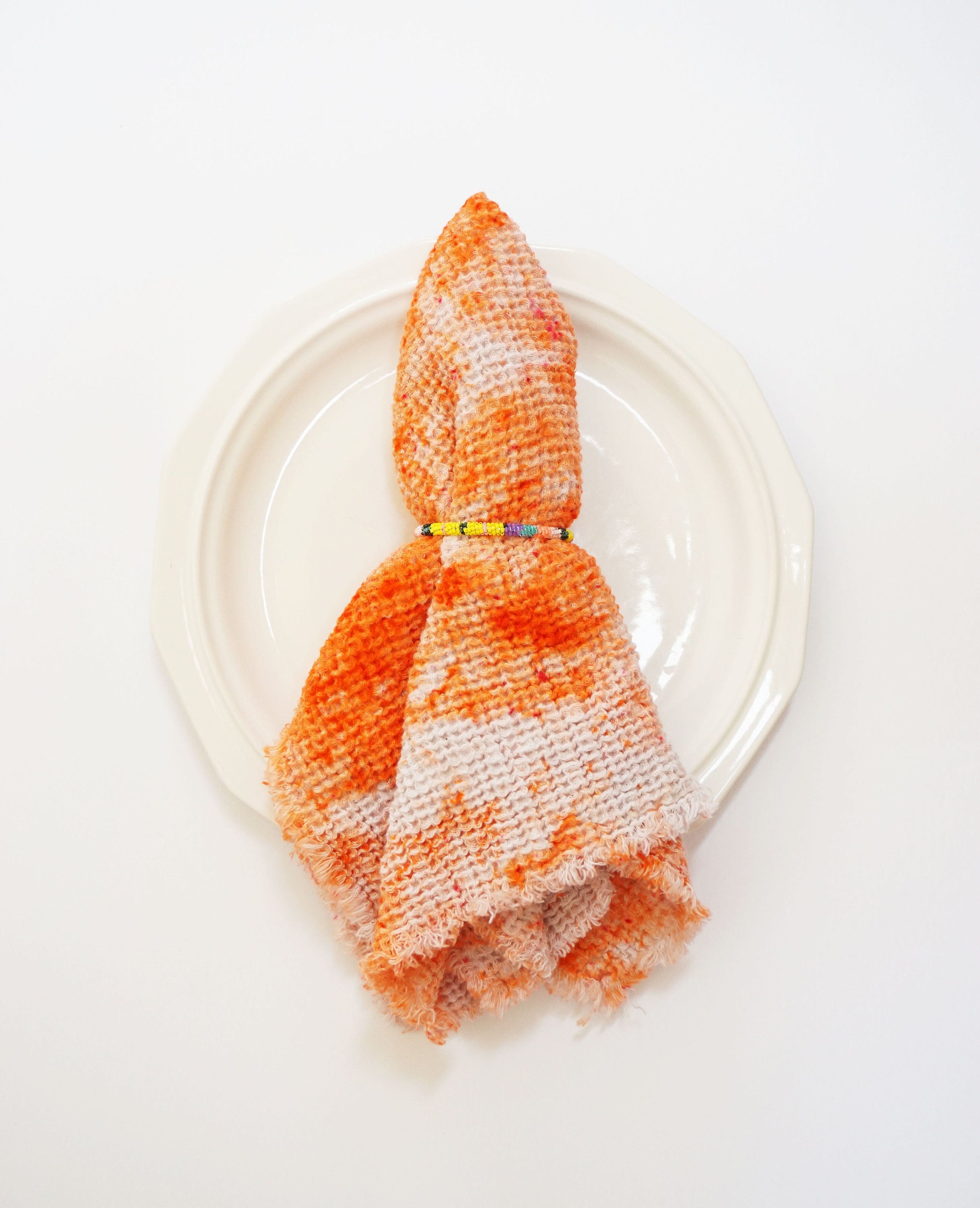 Orange Placemat Orange Dinner Napkin Cottage Chic Rustic Etsy