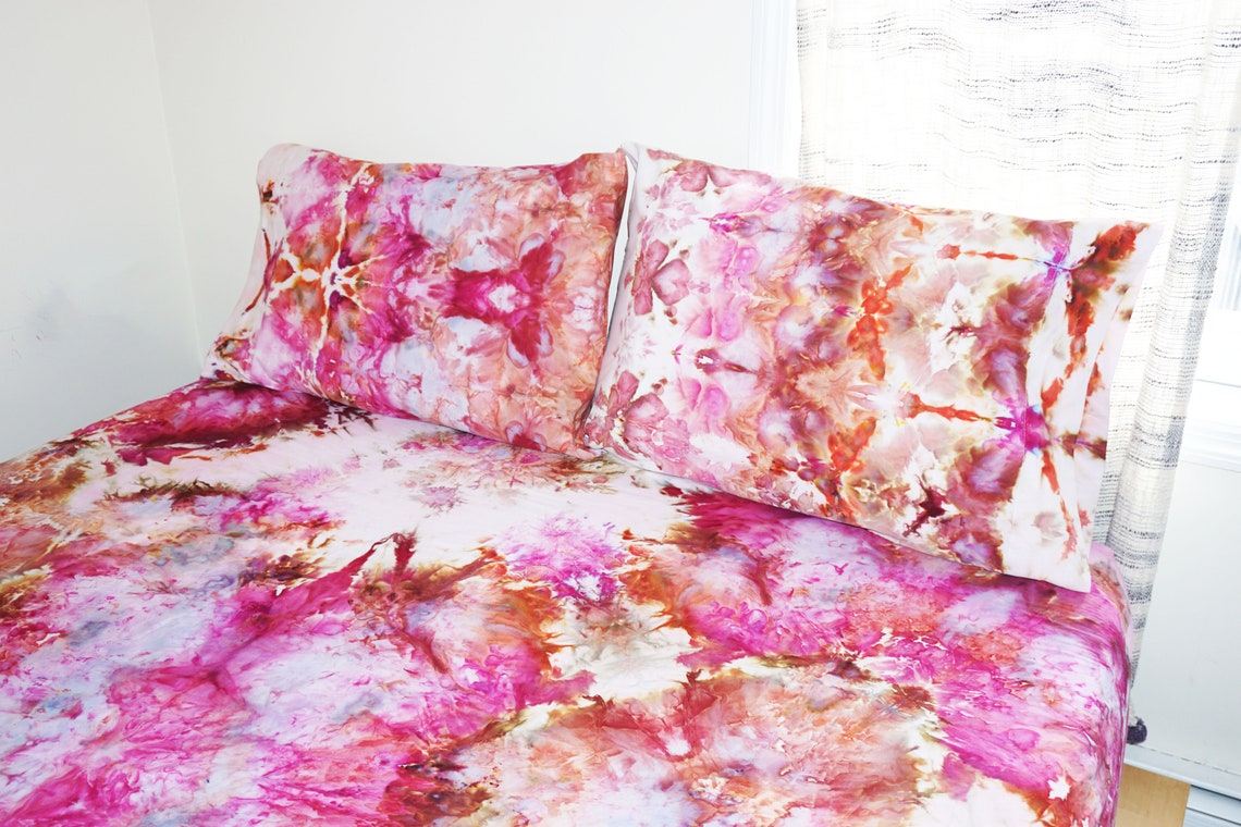 Tie Dye Sheets Tie Dye Sheet Set Tie Dye Bedding Bohemian Etsy