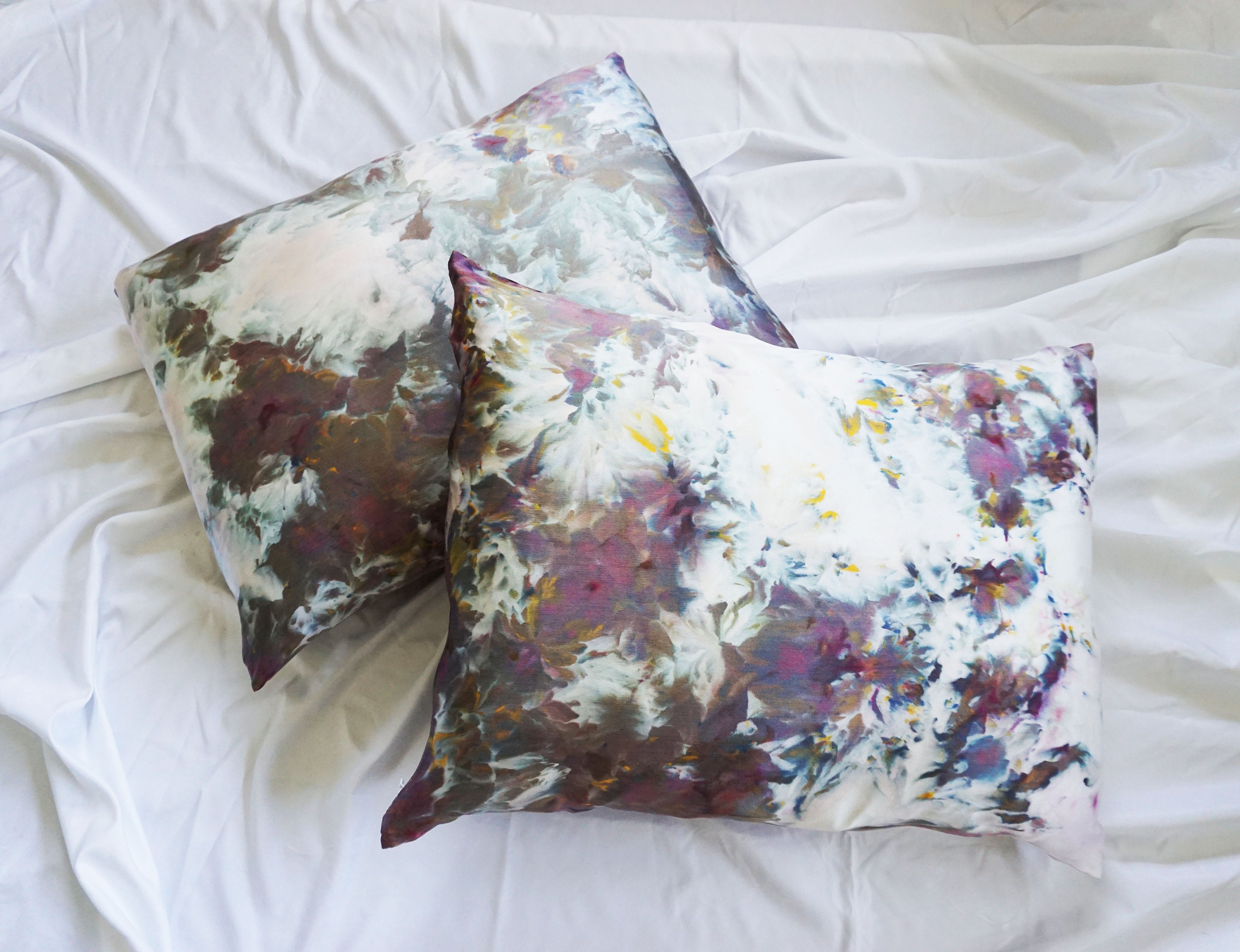 Tie Dye Silk Pillowcase Standard Tie Dye Silk Pillowcase Etsy